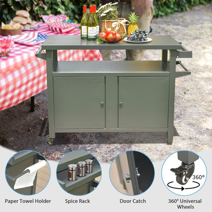 Metal grill table discount